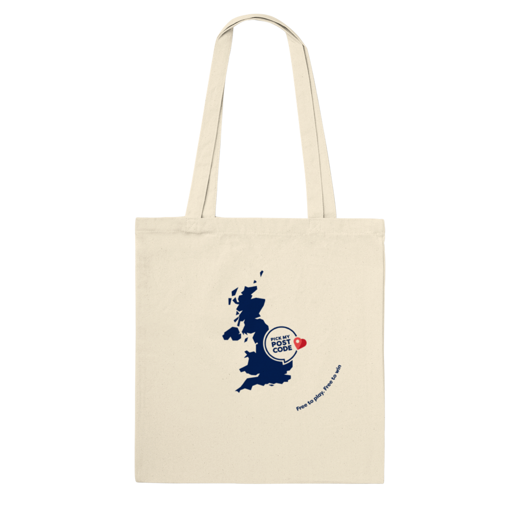 UK PMP Map Tote Bag - natural or white